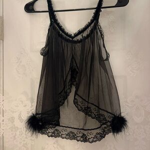 vintage sheer lace babydoll